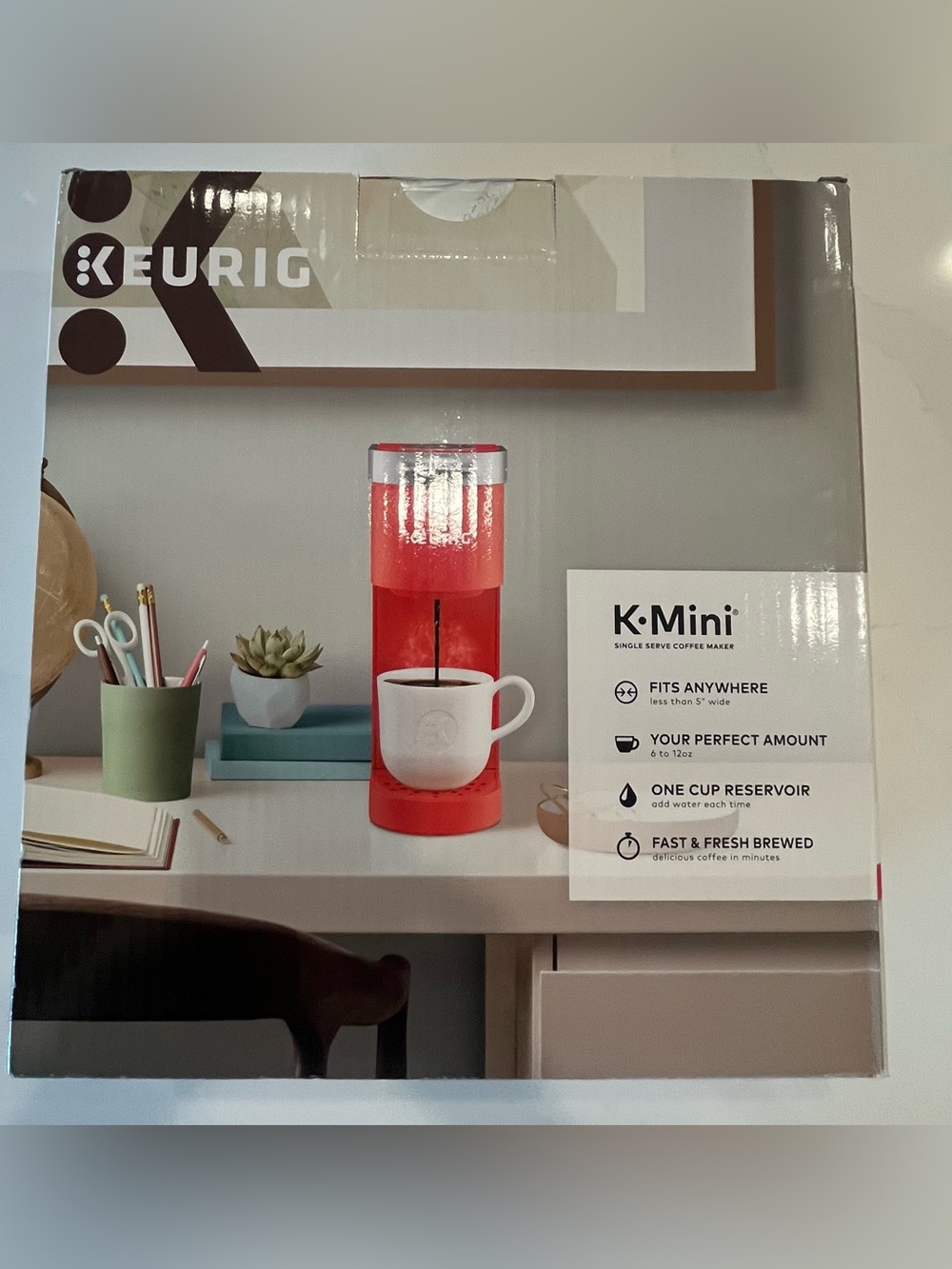 Keurig K-Mini Single Serve Coffee Maker in Rare Poppy Red